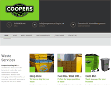 Tablet Screenshot of coopersrecycling.co.uk